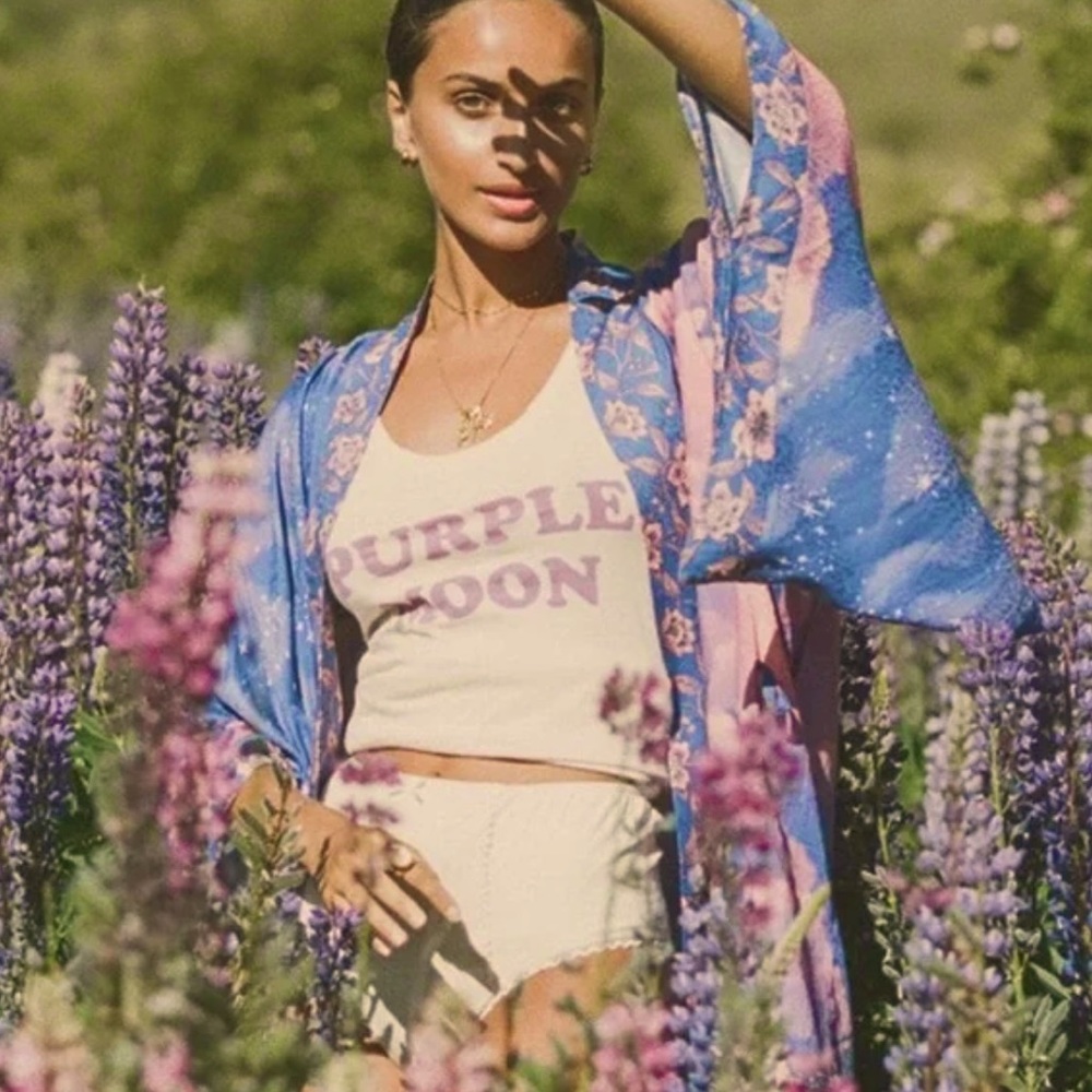 Spell Purple Moon vest/ singlet tee. M